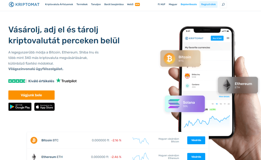 Kriptovaluta vásárlás