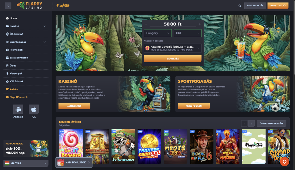flappy casino főoldal